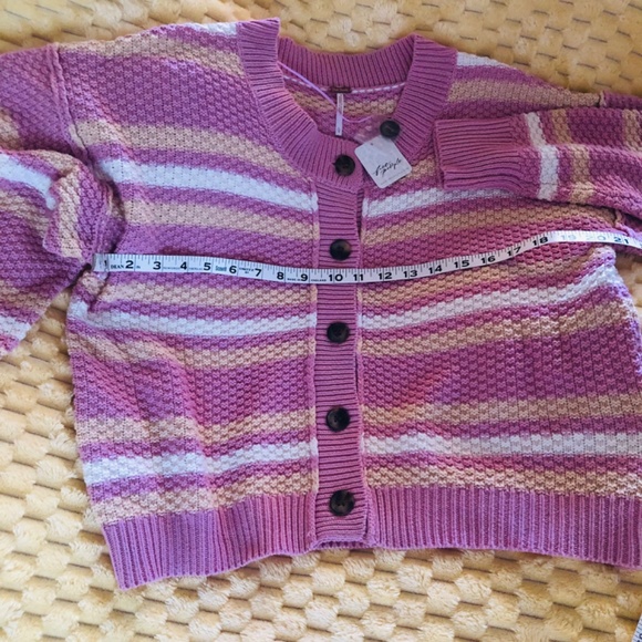 Just in NWT Free People Women’s Lila Stripe Cardigan - Picture 5 of 8
